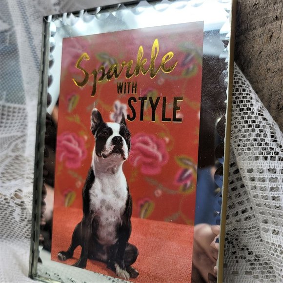 Boston Terrier Decorative Mirror Trimmed Photo - Picture 5 of 10